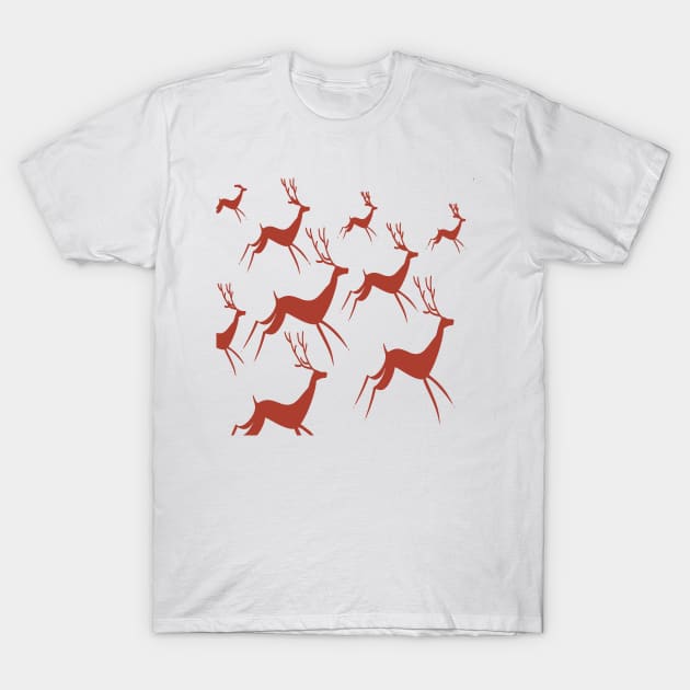 Deers in Fall or Autumn T-Shirt by robelf